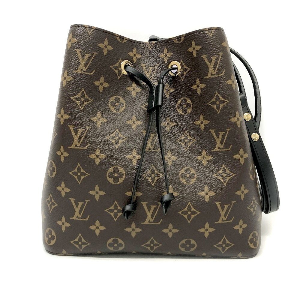 LOUIS VUITTON Neo Noe Shoulder Bag Drawstring Monogram Noir Black Brown